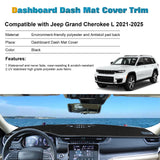 Dash Mat Cover Pad Anti-Dirt Sunshield Carpet For Jeep Grand Cherokee L 2021-up