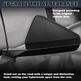 x xotic tech Door Side Rearview Mirror Cover Caps Protection Compatible with Tesla Cybertruck 2024 2025 Left & Right Exterior Accessories, (2PCS, Matte Carbon Fiber Pattern)