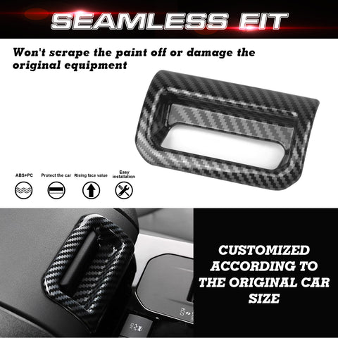 x xotic tech Carbon Fiber Style Central Armrest Storage Box Switch Cover Trim Compatible with Toyota Highlander 2020-up Interior Decoration Car Accessories