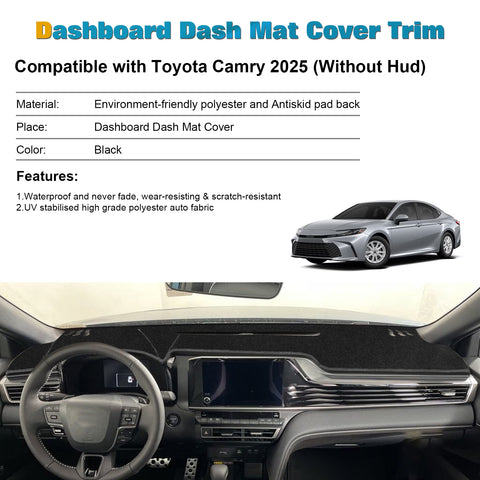 Dashboard Cover Pad Anti-Dirt Sunshield Protect Dash Mat For Toyota Camry 2025