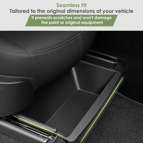 Front Seat Underseat Storage Box Organizer Accessories For Tesla Model Y Juniper