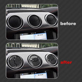 Set Real Carbon Fiber Interior Dashboard Center Air Vent Touch Screen Passenger Dash Panel Accessories Cover Trim Combo Kit, Compatible with Ford Mustang 2015-2022