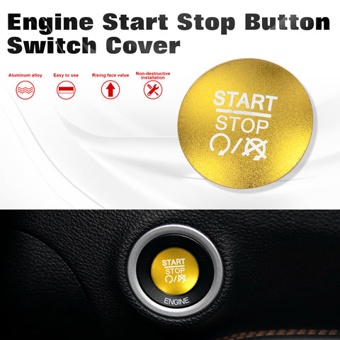 Alloy Engine Start Stop Push Button Cover For Dodge Charger Challenger 2010-2022