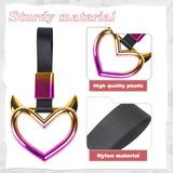 x xotic tech JDM Devil Shaped Tsurikawa Subway Train Bus Handle Straps Drift Charm Rear Bumper Warning Loops Ring for Cars, SUV Interior Exterior Decoration