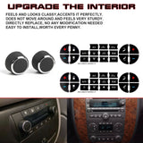 Rear Radio Volume Knob+AC Climate Button Sticker For Chevy Silverado GMC Sierra