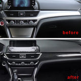 Carbon Fiber Black Center Console Stripe Steering Wheel Cover For Accord 18-2022