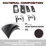 Carbon Fiber Style Window Switch Panel Cover Trim for Tesla Model 3 2021-2023
