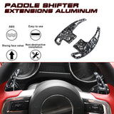 Black Forged Pattern Paddle Shifter Extension Cover For Ford Mustang 2015-2023