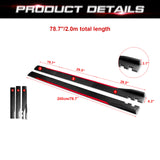 78.7 Inch/2M Car Lower Side Skirts Protect Rocker Panel Splitter Winglets Diffuser Bottom Line Extension Body Kit Universal Fit Most Vehicles (Carbon Fiber Pattern w/ Red Strip)