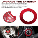 Red Engine Start Stop Button Combo Ring Cover Kit For Infinti Q50 QX60 2014-up