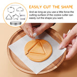 x xotic tech Korean Sugar Candy Making Tools Stainless Steel Cookie Cutters Biscuits Mold Squid Sugar Game Umbrella Triangle Star Round Square Baking Cake Mold Tin Case Needle For Chrismas Party