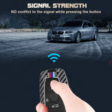 x xotic tech Key Fob Cover Case Compatible with BMW 1 3 4 5 6 7 Series X3 X5 X6 X7 M5 M6 GT3 GT5 Zinc Alloy Heavy Duty Shell Protector Holder Keychain with Carbon Fiber Pattern