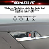 Carbon Fiber Pattern Interior Door Handle Bowl Cover For Toyota Camry 2025 2026