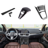 Carbon Fiber Look Center Console Stripe Gear Shift Panel Cover For BMW 3 Series