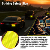 x xotic tech Elderly Driver Car Magnet Reflective Senior Driver Magnet Signs for Car Old People Gag Gifts Yellow Sign Magnetic Bumper Sticker for Grandma Grandpa