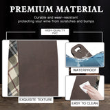 2-Bottle Leather Wine Tote Bag Protector Champagne Gift Bag with Handle For Gift