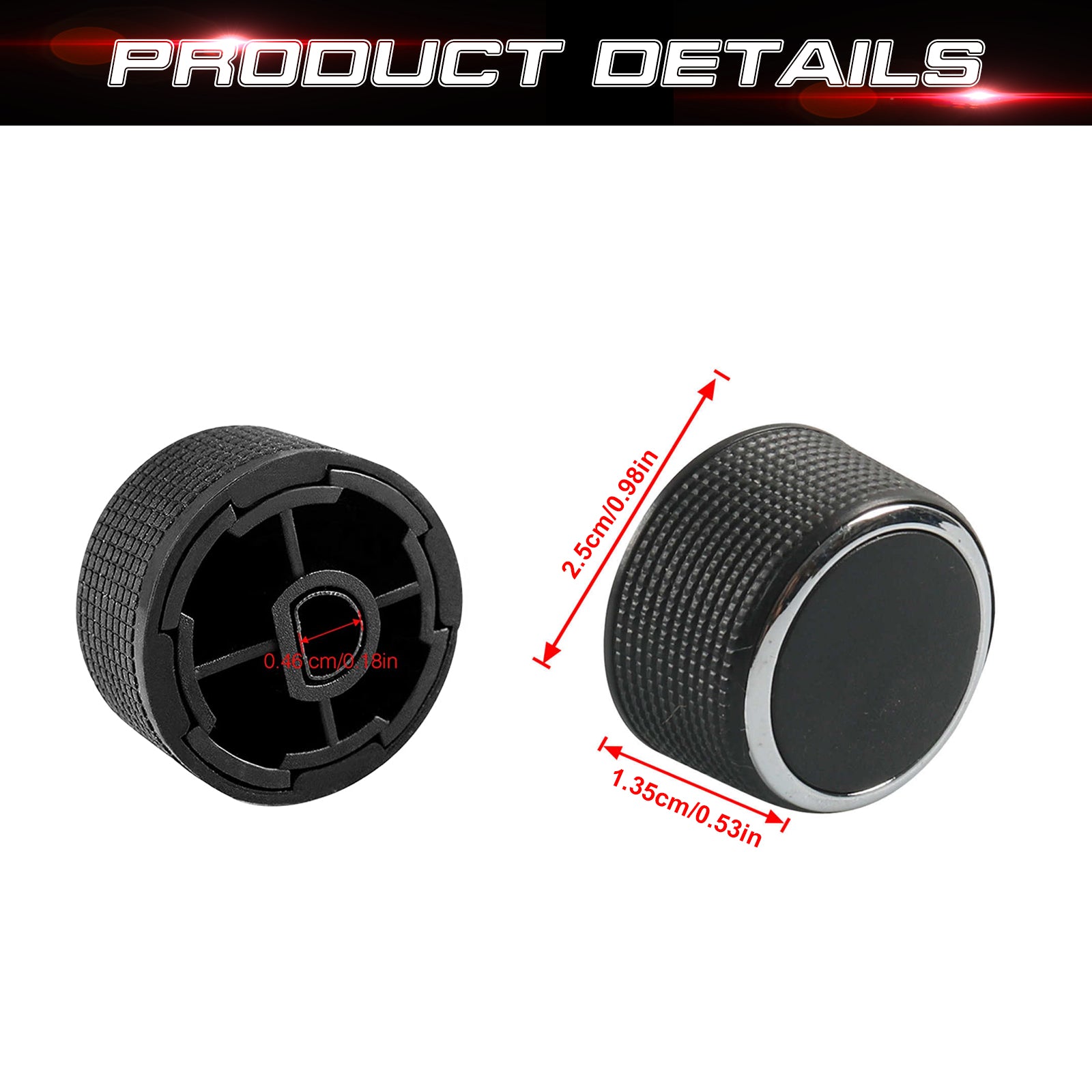 Nob Button Black Rear Radio Volume Control Knob Button For Chevrolet Silverado GM ...