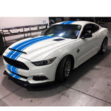 Double-Dual Sport Racing Vinyl Stripe Graphics Hood Roof Trunk Bumper Decal Sticker,Compatible with Ford Mustang 2015-2023