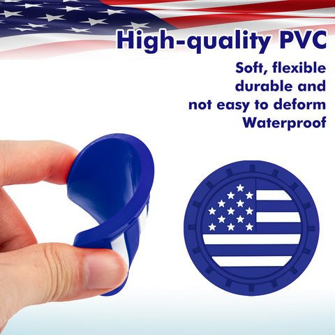 2.75 Inches USA Flag Style Anti Slip Drink Cup Holder Insert Mat Universal Fit