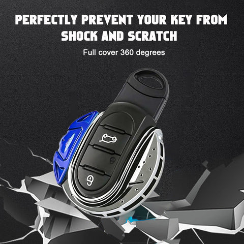 x xotic tech JCW Style Key Fob Cover Case Shell Replacement Compatible with MINI Cooper 3rd Gen F55 F56 F57 F54 Clubman, Gen2 F60 Countryman Smart Key, Brake Disk Shape