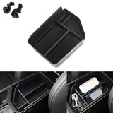 Armrest Insert Storage Box Coin Slot Organizer w/Black Anti-slip Pad For Kia EV6 2022+