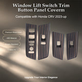 Wood/ Carbon Look Window Control Panel Cover Switch Trim For Honda CRV 2023-2027