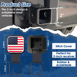 x xotic tech 2 Inch Universal American Flag Tow Hitch Covers, Trailer Hitch Cover Tube Plug Insert, Car Exterior Accessories, Receiver Tube Hitch Plug