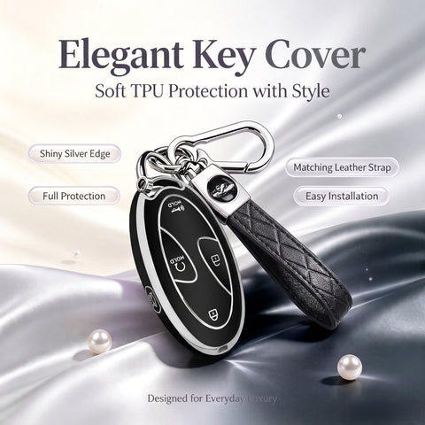 5/7 Button TPU Key Fob Cover Case w/Keychain For Hyundai Santa Fe Tucson Sonata
