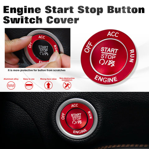 Keyless Engine Push Start Button & Surrounding Ring For Dodge Charger Challenger