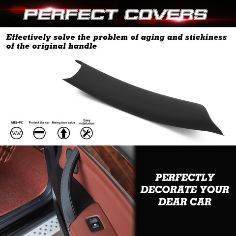 x xotic tech Door Pull Handle Cover Compatible with BMW X5 Series E70/E70 LCI 2008-2013, BMW X6 Series E71/E72 2008-2014, Inner Passenger Right Side Door Handle Protective Cover