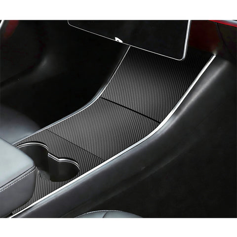 4pcs/Set Center Console Wrap Decor Sticker Accessories for Tesla Model 3/Y 17-20