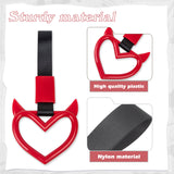 x xotic tech JDM Devil Shaped Tsurikawa Subway Train Bus Handle Straps Drift Charm Rear Bumper Warning Loops Ring for Cars, SUV Interior Exterior Decoration