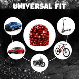 4x Handmade Crystal Rhinestone Universal Car Tire Valve Caps Chrome Accessories