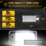 x xotic tech LED License Plate Lights Tag Lamps Replacement Compatible with Audi A3 S3 A4 S4 A6 S6 C6 A8 S8 Q7 RS4 RS6, Error Free 6000K Xenon White, 2Pcs