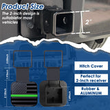 x xotic tech 2 Inch Universal American Flag Tow Hitch Covers, Trailer Hitch Cover Tube Plug Insert, Car Exterior Accessories, Receiver Tube Hitch Plug