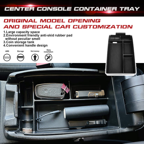 Center Console Armrest Organizer Storage Tray For Ford Bronco Sport 2021-2025