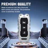 x xotic tech Mech Style Heavy Metal Key Fob Cover Compatible with PCX 150 Hybrid X-ADV SH125 Scoopy Forza 125 300 2016-2018 Super Cup 2020 2021, Zinc Alloy Key Case Protector Shell Keychain