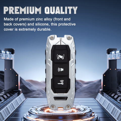 x xotic tech Mech Style Heavy Metal Key Fob Cover Compatible with PCX 150 Hybrid X-ADV SH125 Scoopy Forza 125 300 2016-2018 Super Cup 2020 2021, Zinc Alloy Key Case Protector Shell Keychain