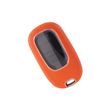 Orange TPU w/Leather Texture Full Protect Remote Key Fob w/Keychain For Honda Accord 2022+