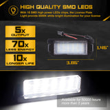 x xotic tech LED License Plate Lights Lamps Replacement Compatible with Hyundai Veloster 2011-2017 & Genesis Coupe 2009-2016 or Kia Soul 2009-2019 Error Free 6000K Xenon White, 2Pcs