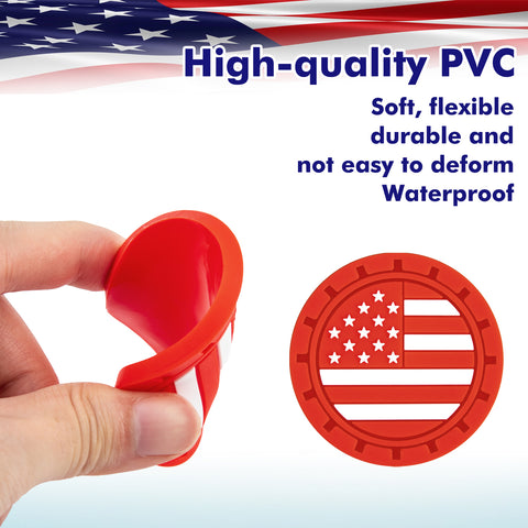 2.75 Inches USA Flag Style Anti Slip Drink Cup Holder Insert Mat Universal Fit