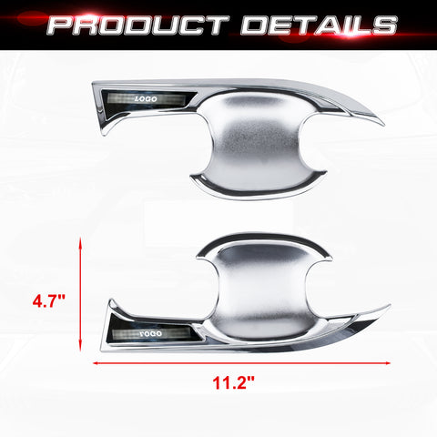 4PCS Exterior Door Handle Bowl Cover Trim For Toyota Highlander 2020-up, Carbon Fiber Pattern