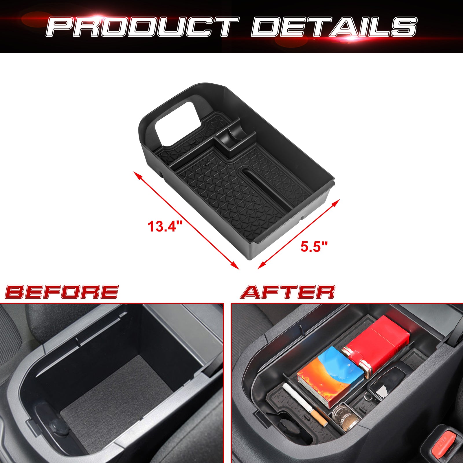 Center Consoles Organizer Tray for Toyota RAV4 2026 Accessories ABS Ar Center Consoles Organizer Tray for Toyota RAV4 2026 Accessories ABS Ar