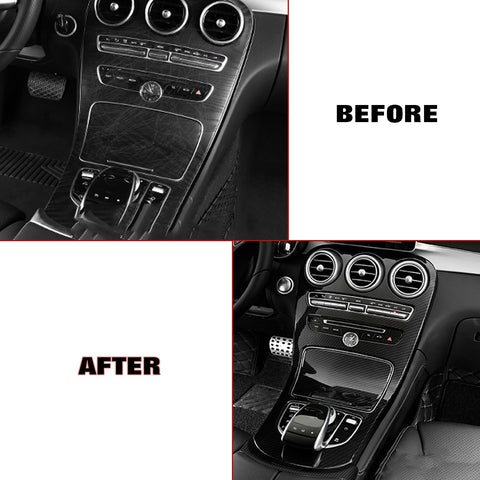 Console Gear Shift Frame Armrest Box Release Button Decor For Benz C GLC Class