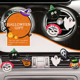 x xotic tech 6PCS Halloween Air Vent Clip Cute Pumpkin Ghost Witch Hat Spider Car Air Freshener Charm Dashboard Air Conditioning Outlet Clip Personalized Interior Decoration Accessories
