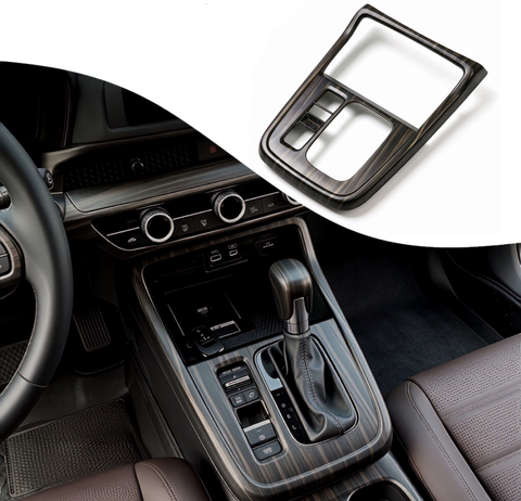 Wood/ Carbon Style Console Gear Shift Panel Trim Accessories For Honda CRV 23-up