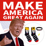 Donald Trump 2024 President MAGA Socks Men's Women's Cotton Novelty Crew Socks