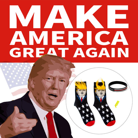 Donald Trump 2024 President MAGA Socks Men's Women's Cotton Novelty Crew Socks