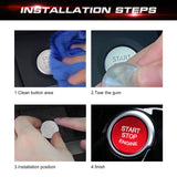 Aluminum Keyless Start Engine Stop Push Button Stickers Cover Trim Compatible with BMW 1 2 3 4 X1 Series F20 F22 F30 F32 F48 (Red)