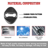 Carbon Fiber Black Door Lock Lock-stitch Cover Trim For Honda Toyota Subaru Mazda